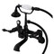 Kingston Brass AE51T0 7-Inch Adjustable Wall Mount Tub Faucet with Hand Shower, Matte Black AE51T0 - alternate 1